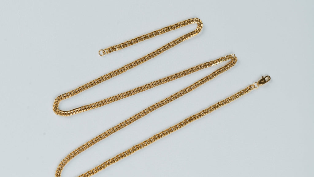 CADENA TEJIDO BARBADO 4MM X 65CMTS HOMBRE
