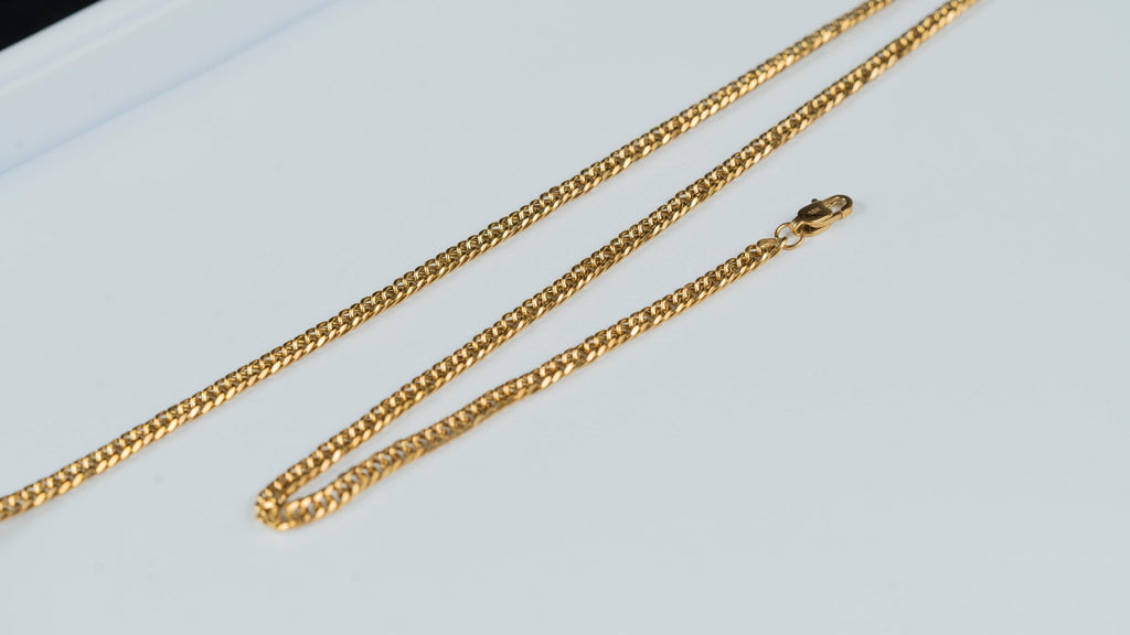 CADENA TEJIDO BARBADO 4MM X 65CMTS HOMBRE
