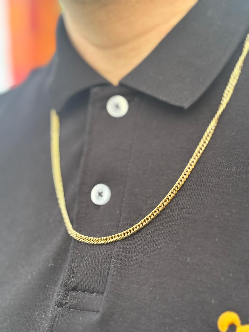 CADENA TEJIDO BARBADO 4MM X 65CMTS HOMBRE