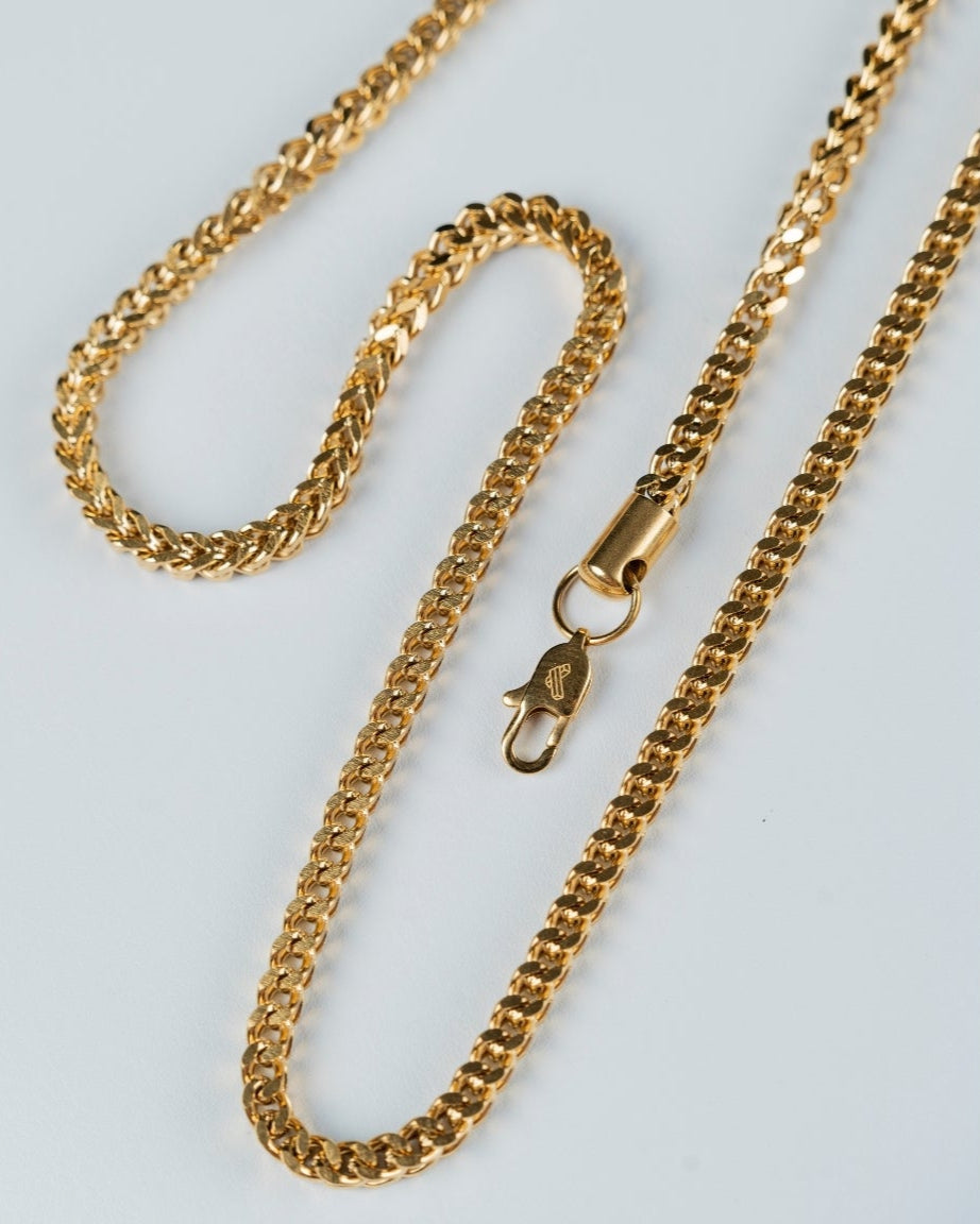 CADENA TEJIDO FRANCO 4MM X 65CMTS HOMBRE